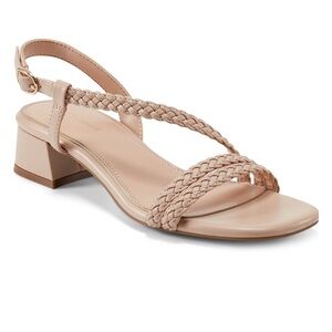 Easy Spirit Women's Sagie Block Heel Dress Sandals- Light Natural- Size 8